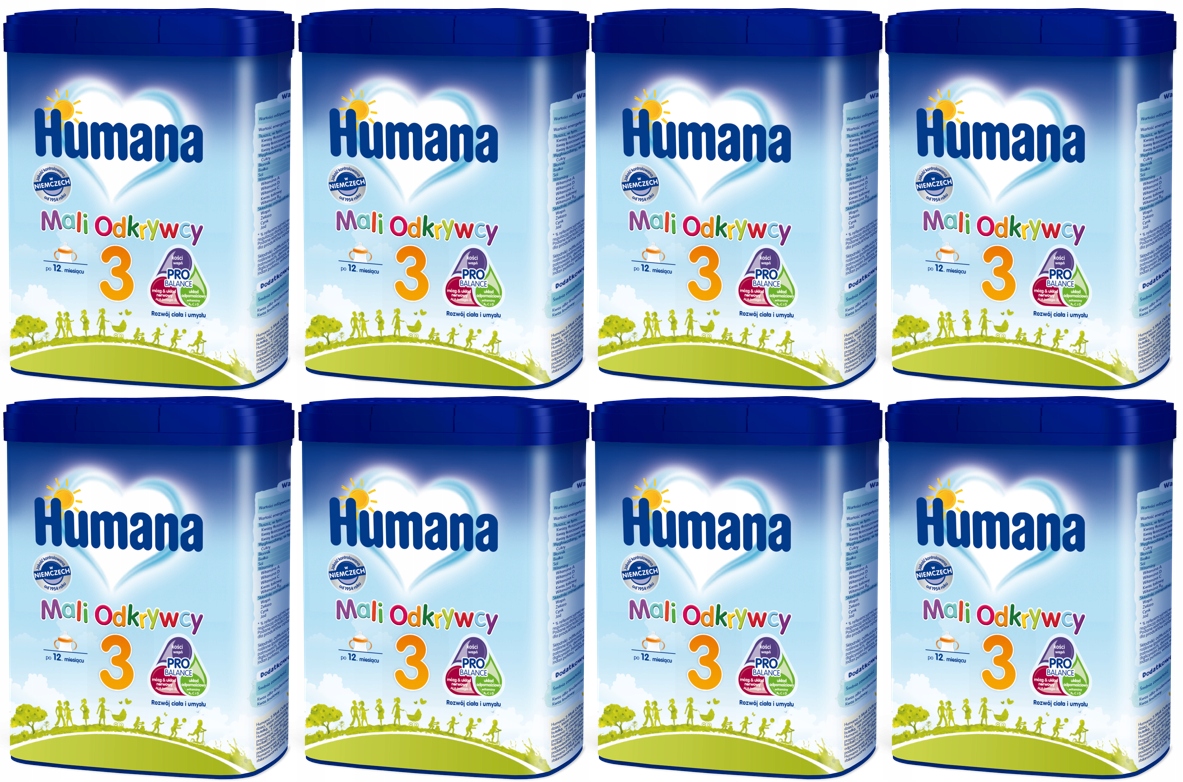 Humana 3 650 g. Mali Odkrywcy po 12 miesiącu x 8 szt.