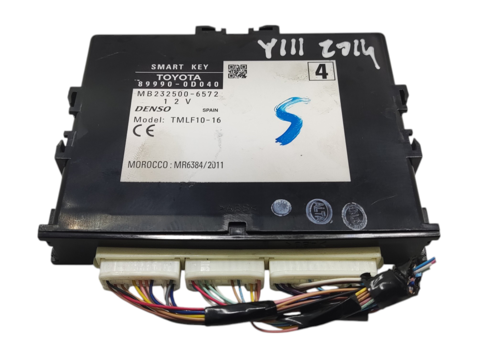 module control unit SMART-KEY TOYOTA YARIS III 2014-2017 LIFT 89990-0D040