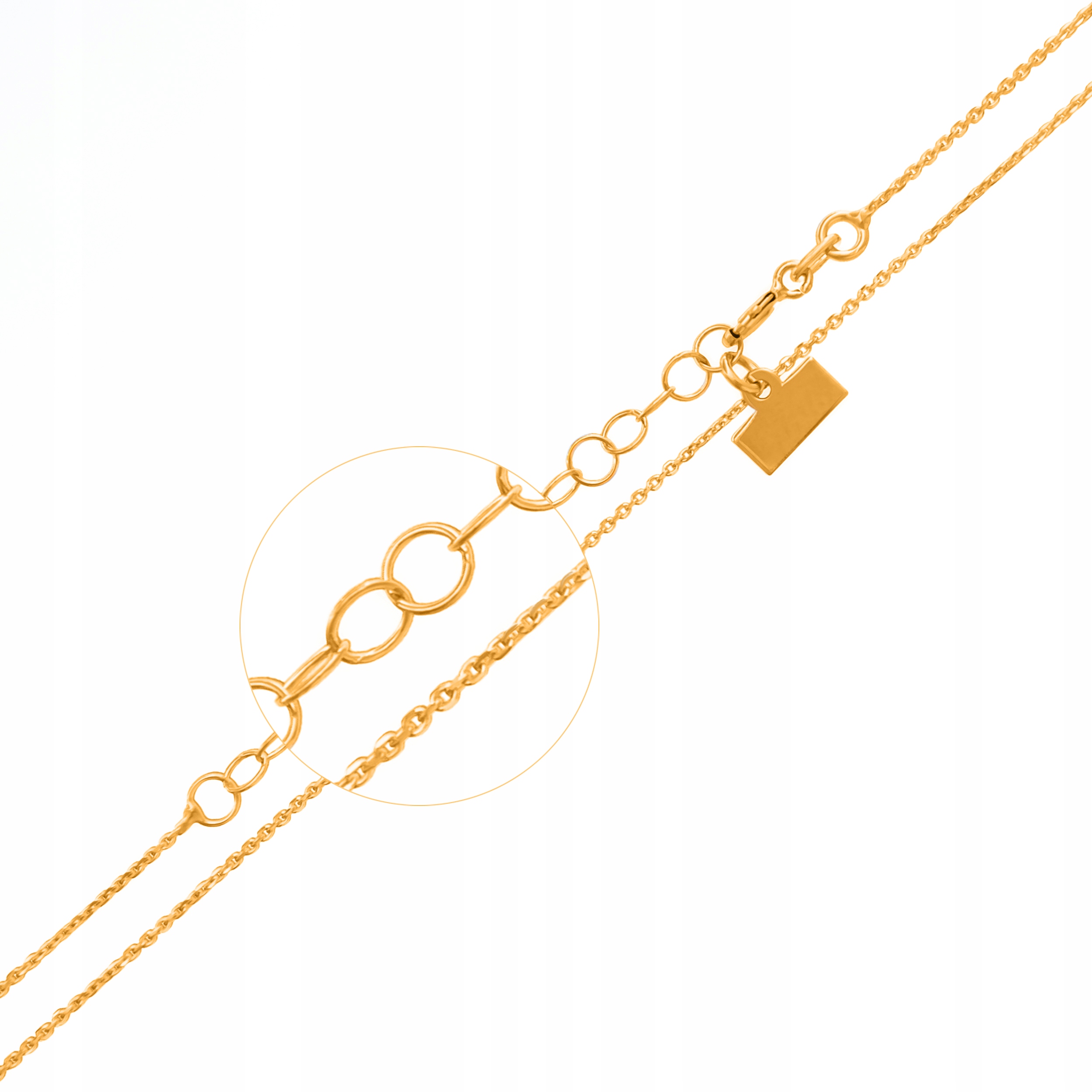 

Złoty Łańcuszek pr333 klasyk Ankier 37-42cm Grawer