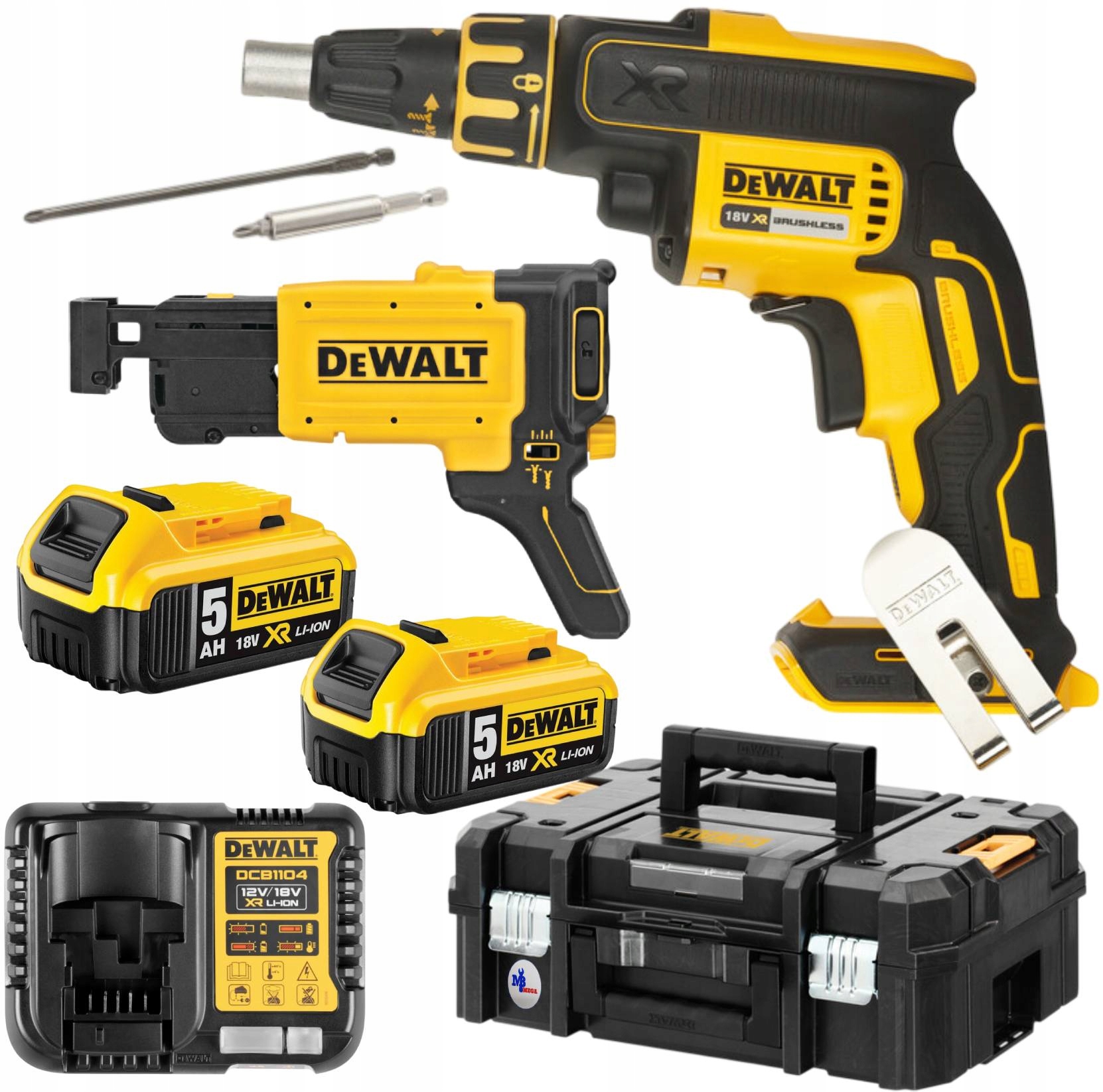 Dewalt Wkrętarka do płyt G-k 18V 2x akumulator 5.0Ah gipsowo kartonowych