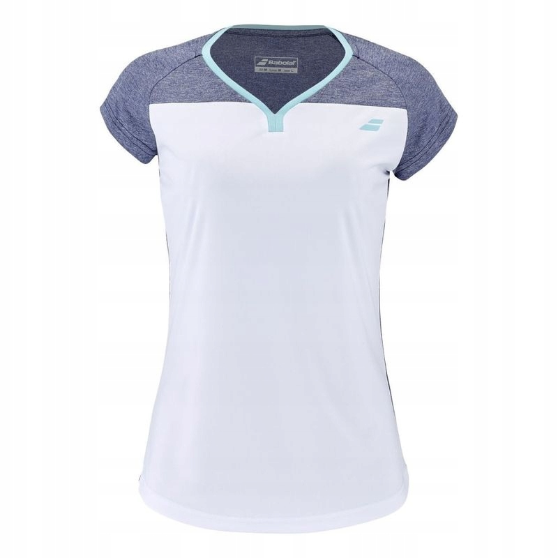 Tričko Babolat Play Cap Sleeve Top Women White/blue Hthr