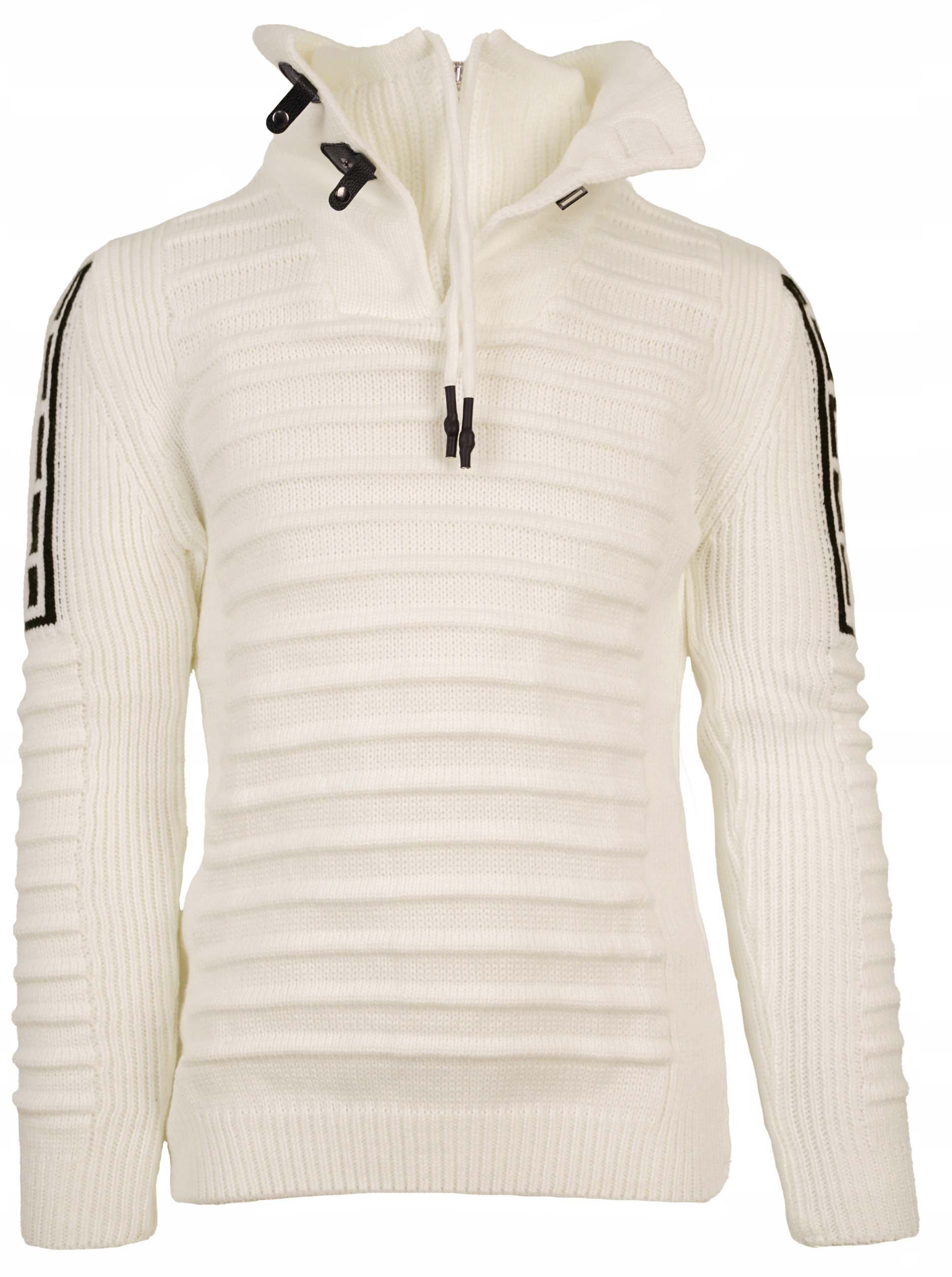 SWETER MĘSKI WEŁNIANY GRUBY CIEPŁY GOLF STÓJKA XL