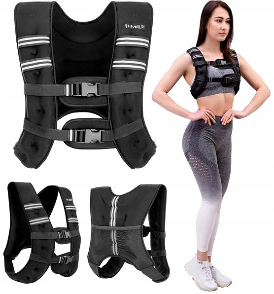 Kamizelka Treningowe Do Ćwiczeń Fitness Siłownia 5KG Hms Podwójne Zapięcie