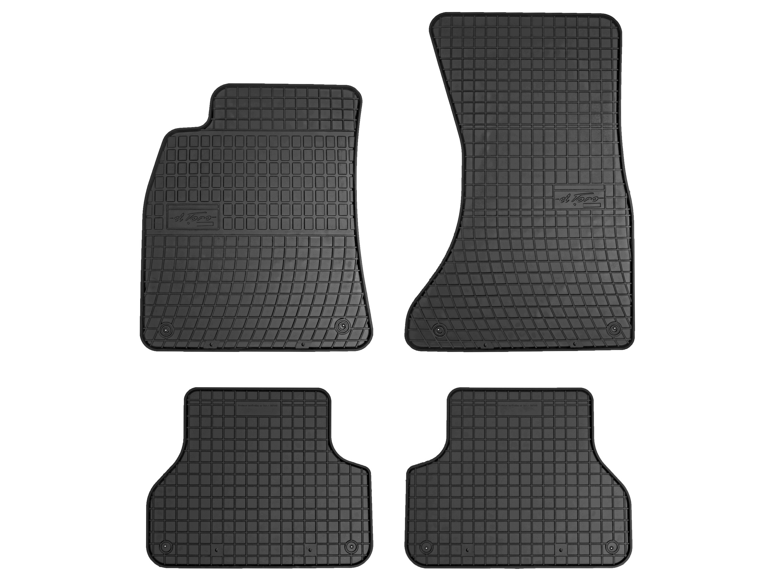 Gumové koberce pro Audi A5 F53 od roku 2016, sada 4 ks SolidPRO, okraj 1,5 cm