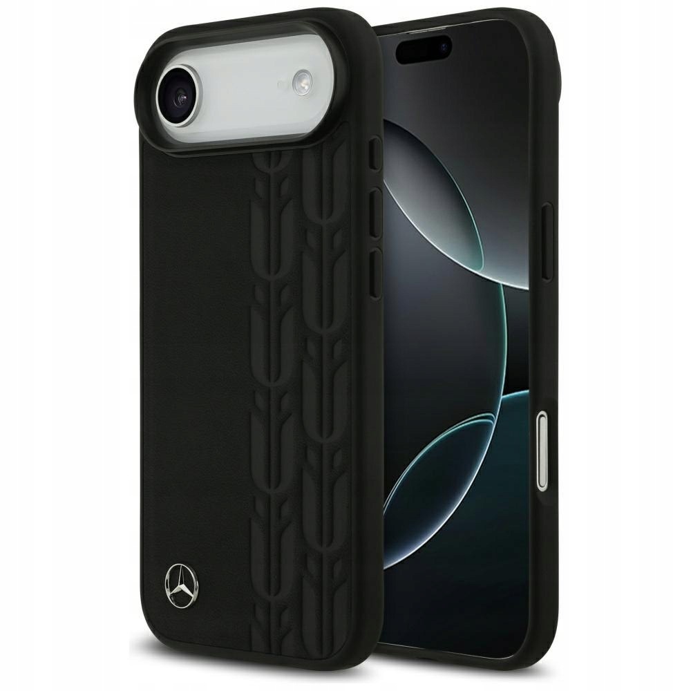 Etui Mercedes Leather Laurel Leaves MagSafe do iPhone Air czarny