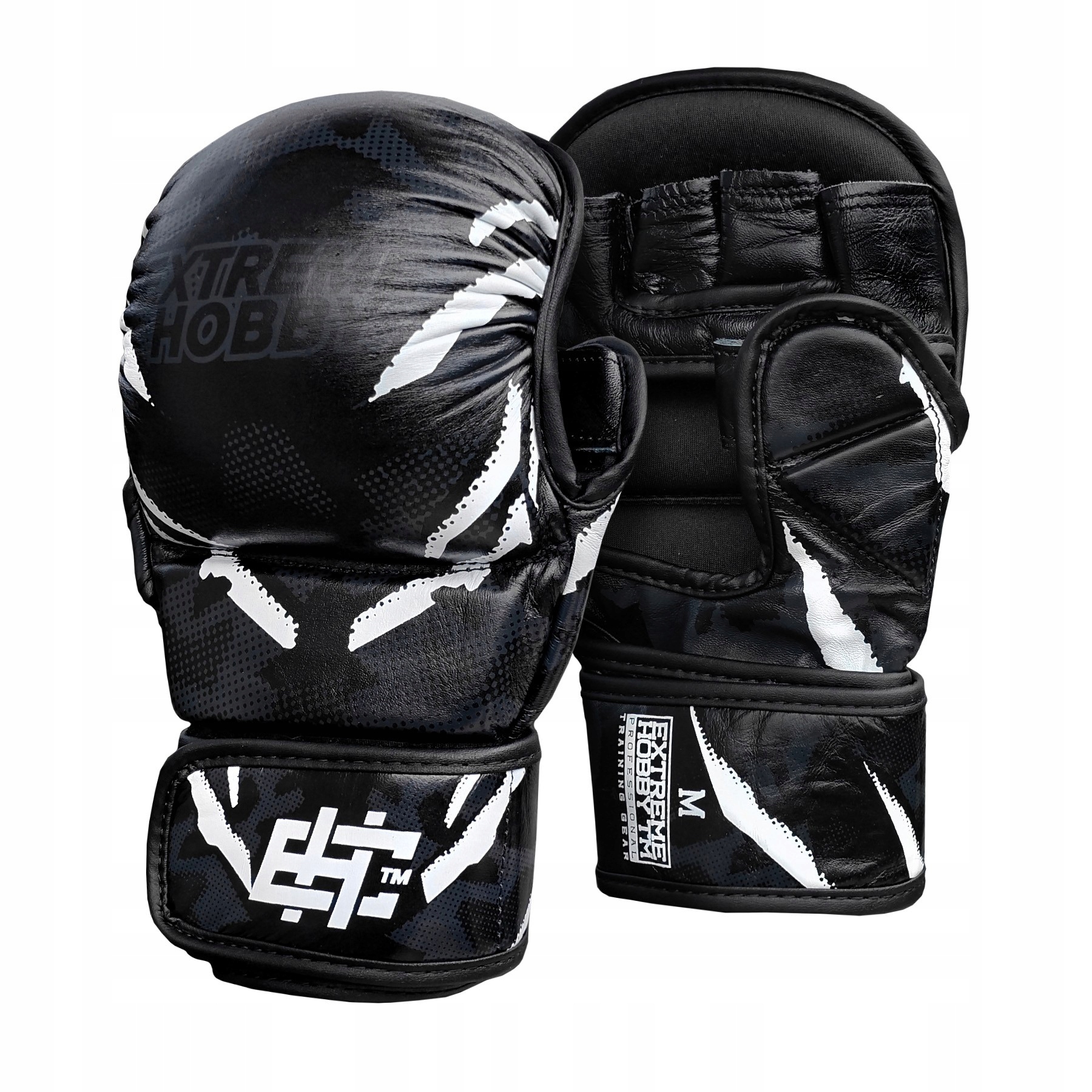 Rękawice do Mma Muay Thai skórzane Extreme Hobby Black Panther S
