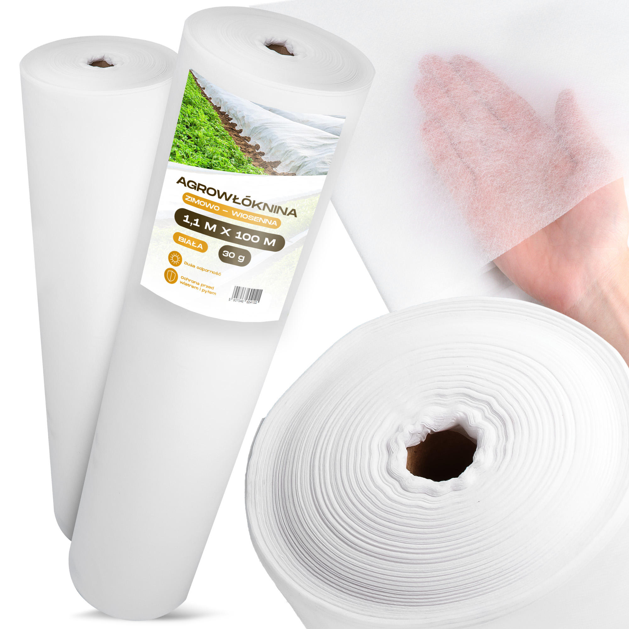 Agrotextilie Bílá Zimní Jarní 1,1 x 100 m Obal Rostlin 30 g Okrycio 8Q