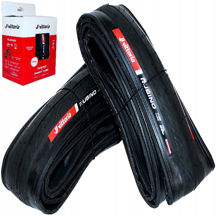 Zestaw opon zwijanych Vittoria Rubino V G2.0 700 x 26C dętki 700 x 20/28c