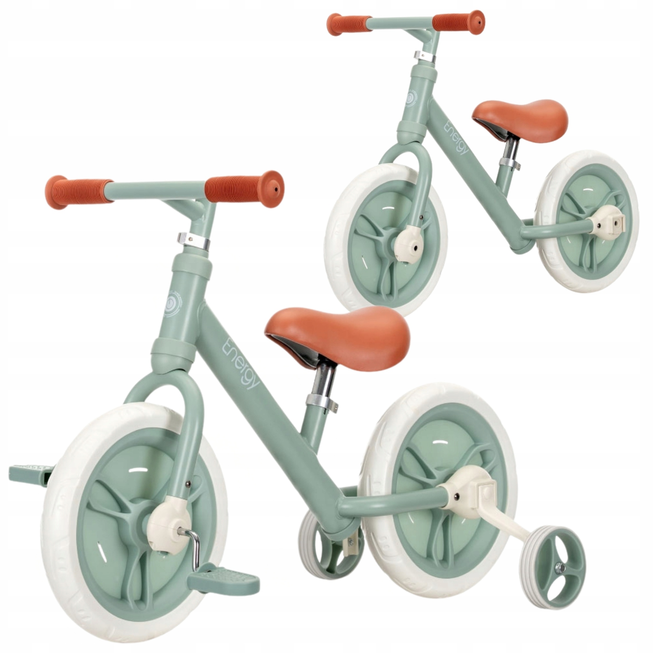 Rowerek Biegowy dla dzieci Rower z pedałami 2 w 1 Kółka podporowe 2-5lat