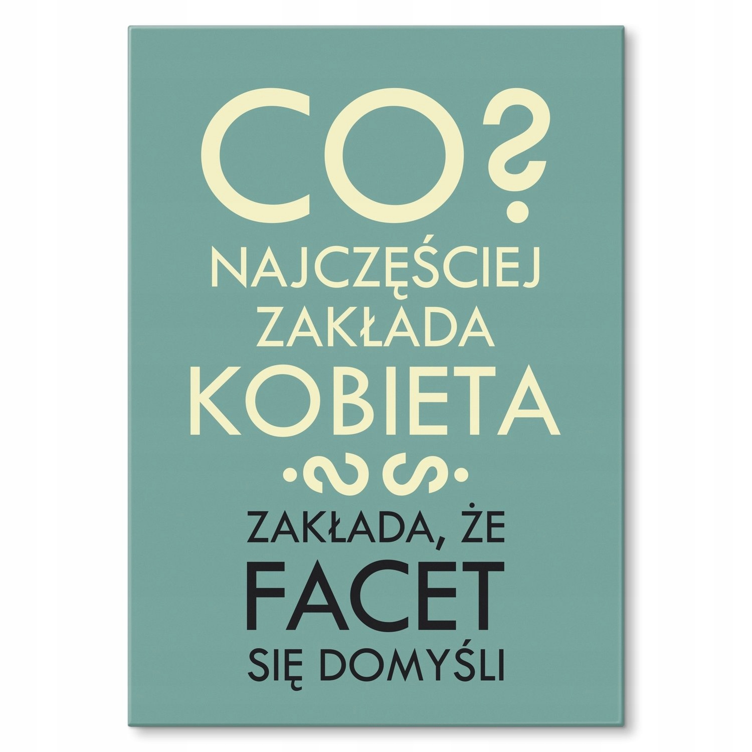 Kovový plakát Co žena nosí Dárek 42 x 59 cm