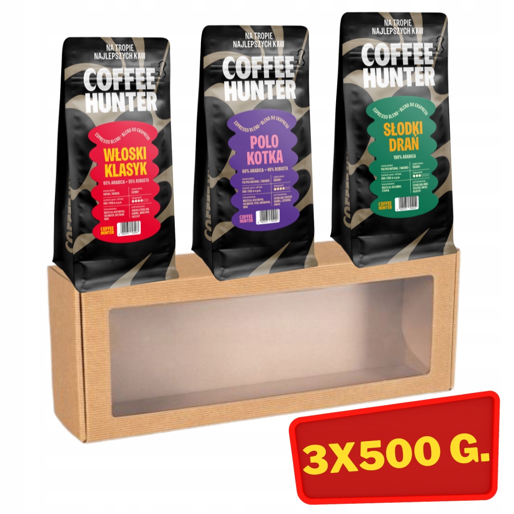 Dárková Sada Káv Blends 3 x 500 g Káva Zrnková