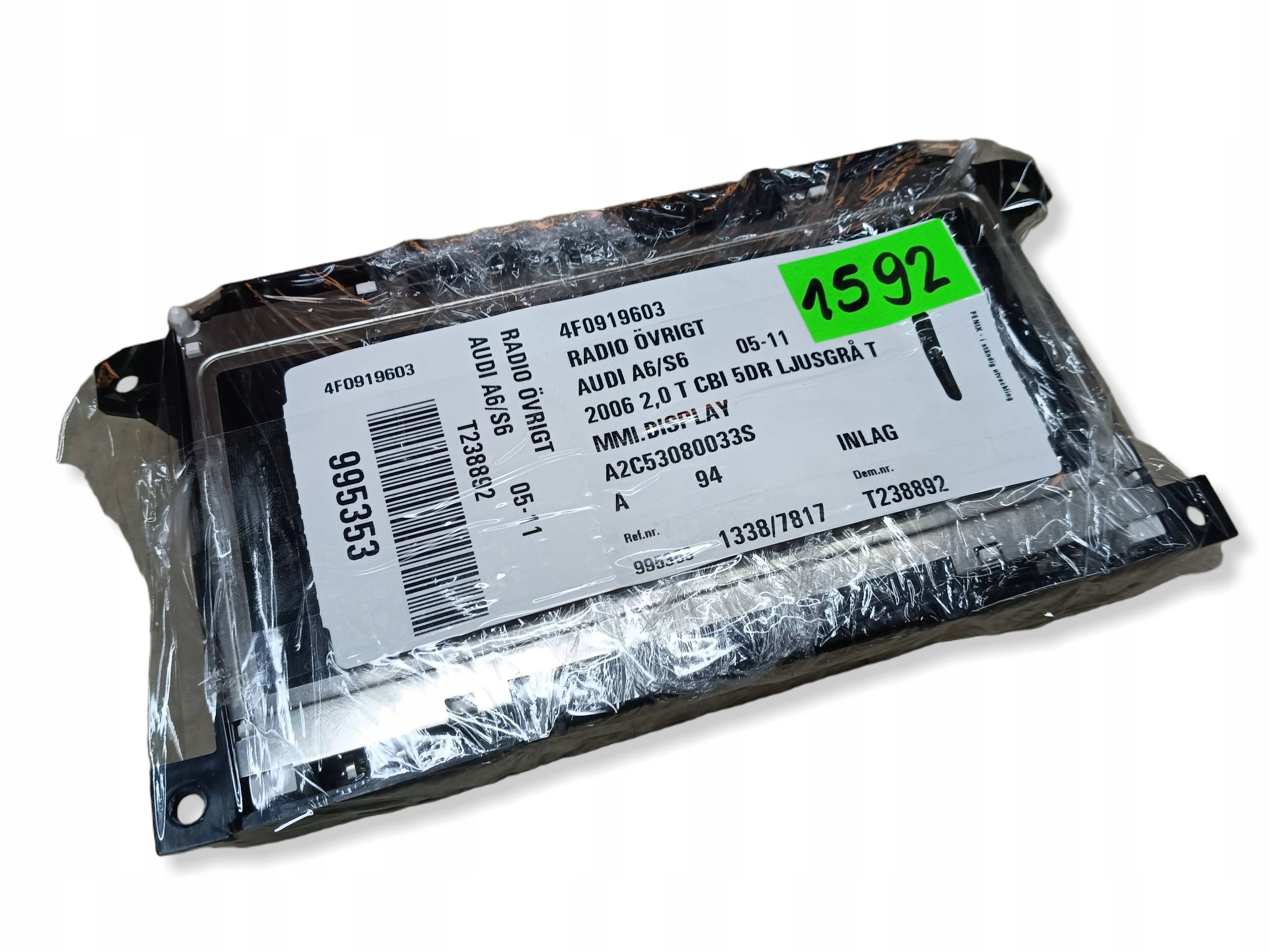 Bildschirm, AUDI A6 C6 4F0919603 !J