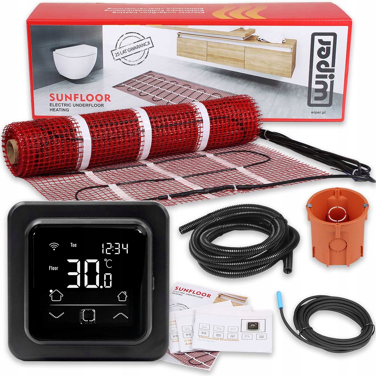 

Mata grzewcza Wiper ogrzewanie podłogowe WiFi 10m²