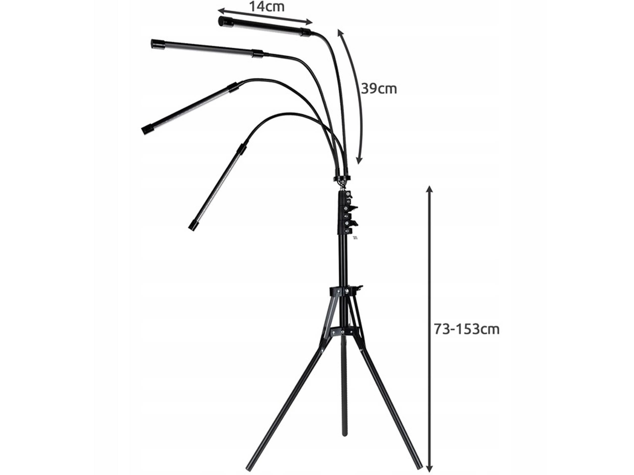 Lampa pro růst rostlin Gardlov 19388, 4 ramena