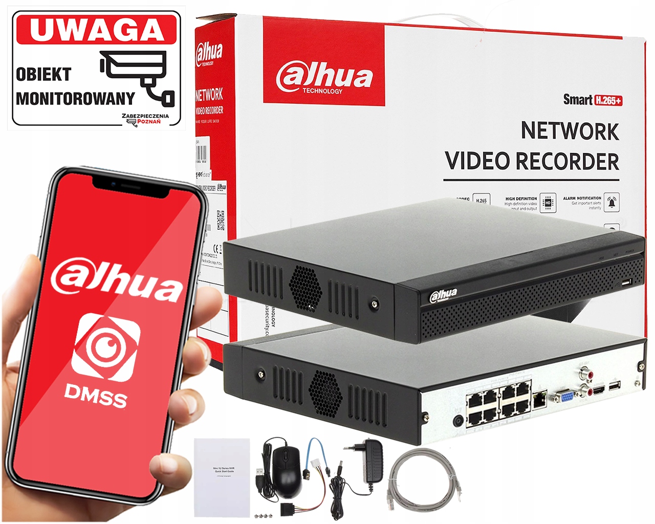Rejestrator IP NVR4116HS-8P-4KS2 Dahua 8 Mpx 8xPoE