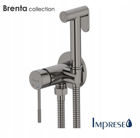 Imprese Brenta podomietková bidetová batéria, grafitová, chróm