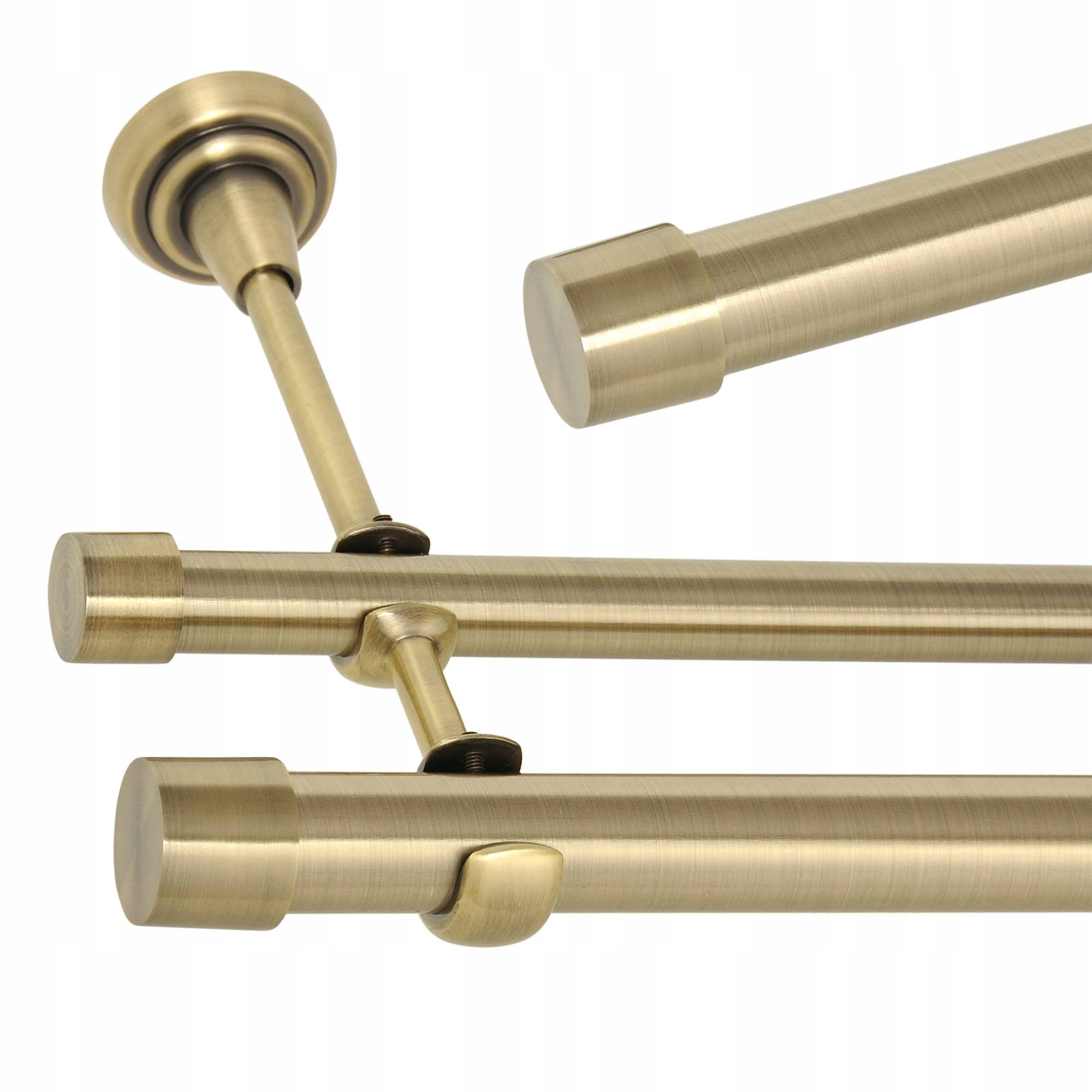 

Karnisz do wnętrza złoty metal 25+19 mm 240 cm