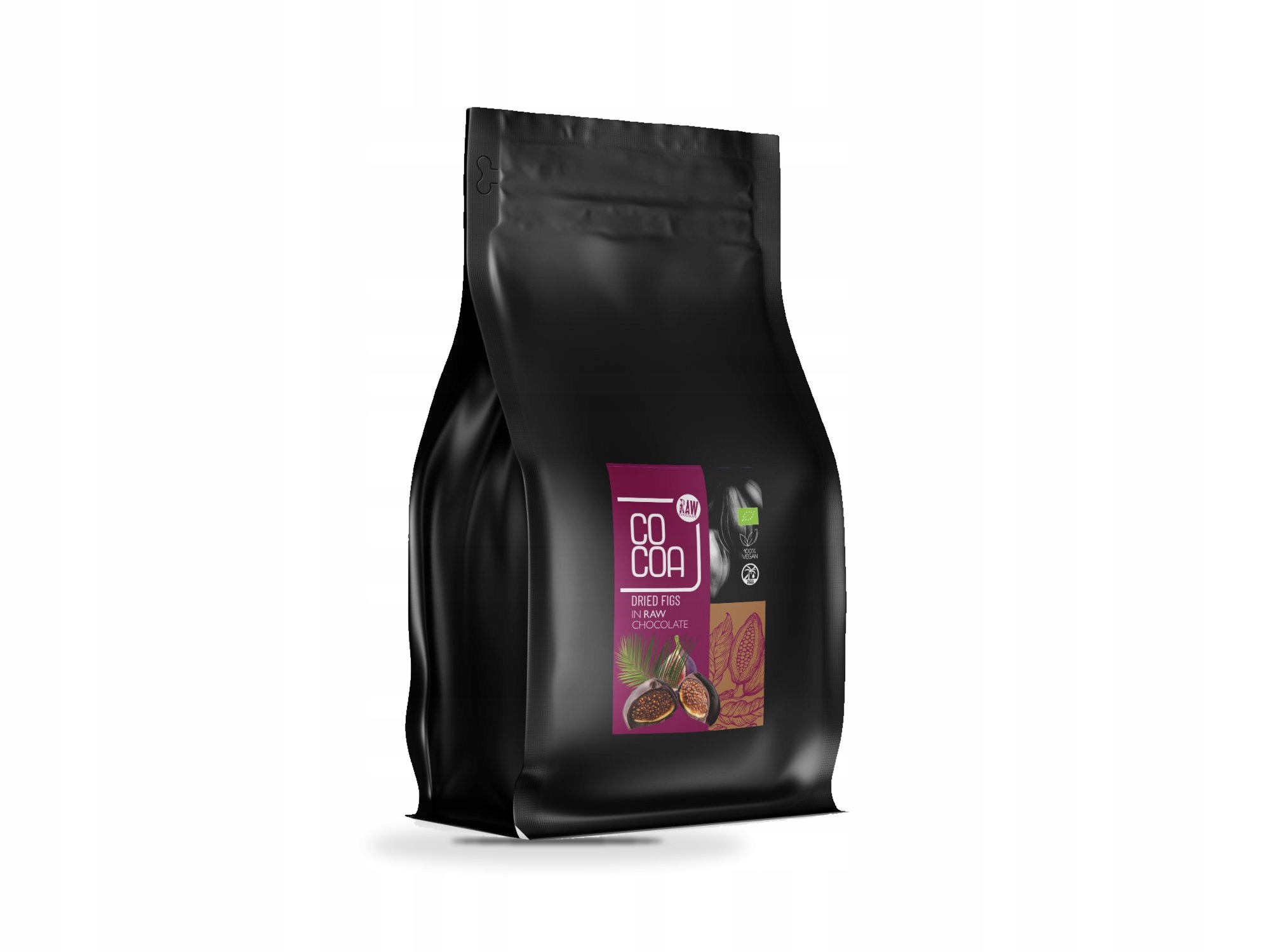 Całe figi w ciemnej czekoladzie 65% Bio Cocoa 500g