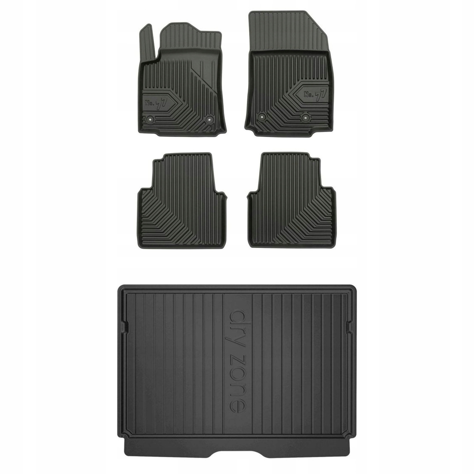 Gumová sada koberčekov a rohože Citroen C3 Aircross od roku 2017, horná podlaha