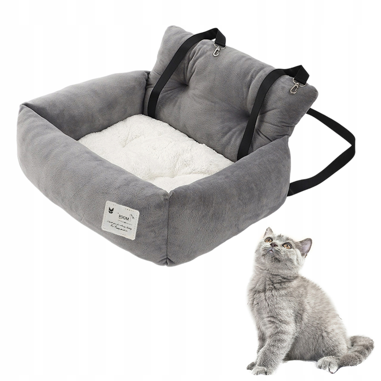 Levně Přepravka Pro Psa Stabilní Automobilový S Nastavitelnými Bezpečnostními Pásy