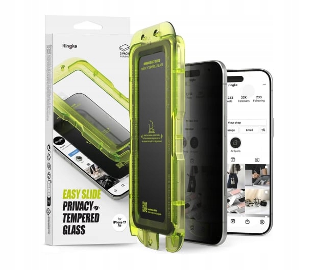Folia ochronna Ringke Easy Slide 2 Pack do Iphone 17 Air Privacy