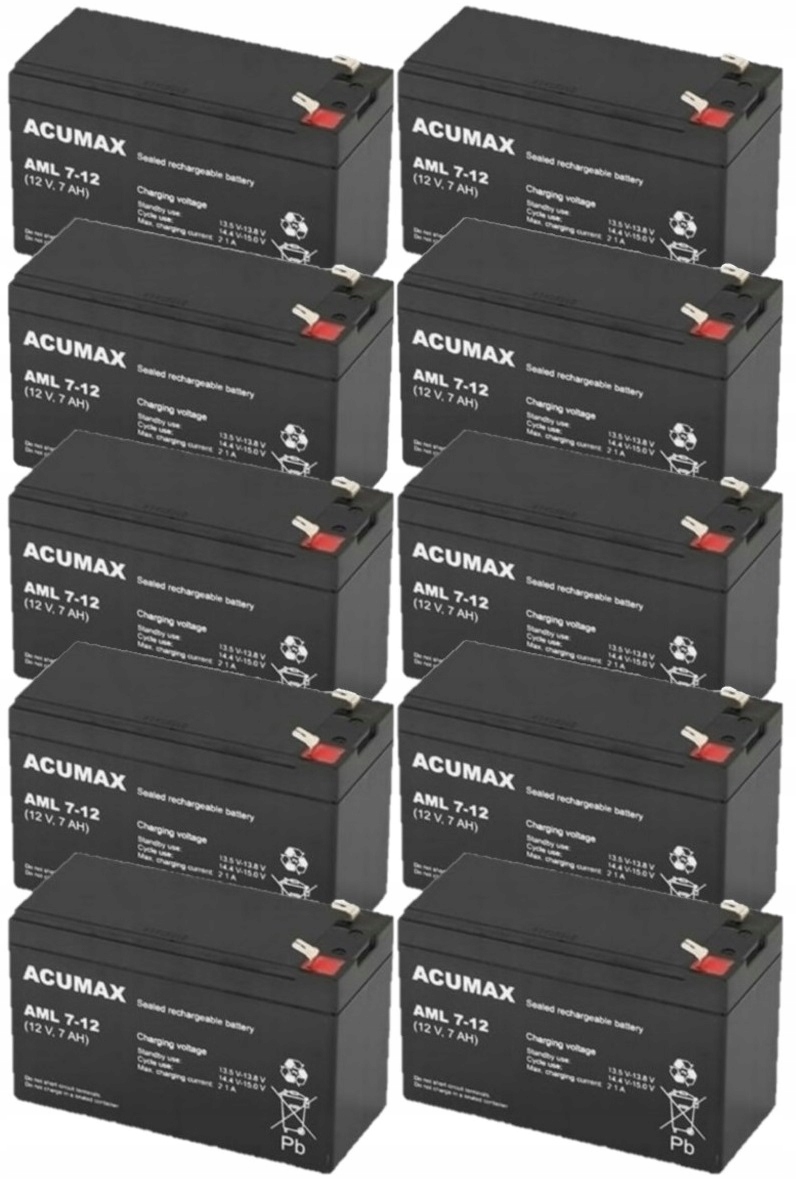 TBC91 BATERIE ZESTAW AKUMULATORÓW DO UPS APC EATON POWERWALKER 10x AML 7-12