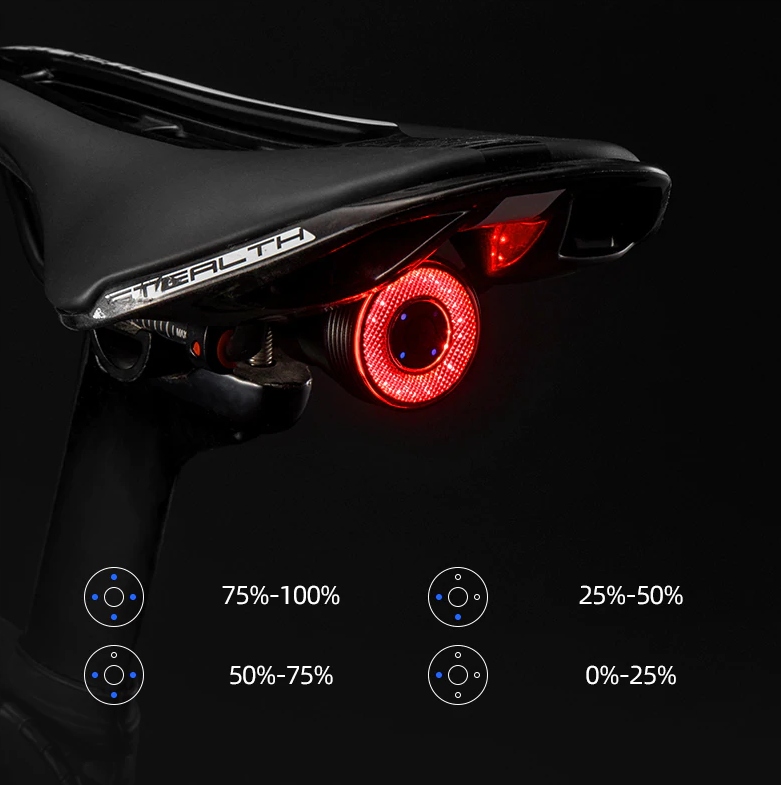 ŚWIATŁO LED Q5 DO ROWERU STOP INTELIGENTNE LAMPKA Marka inna