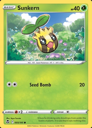 Karta Pokemon Tcg Sunkern (005/195) Silver Tempest