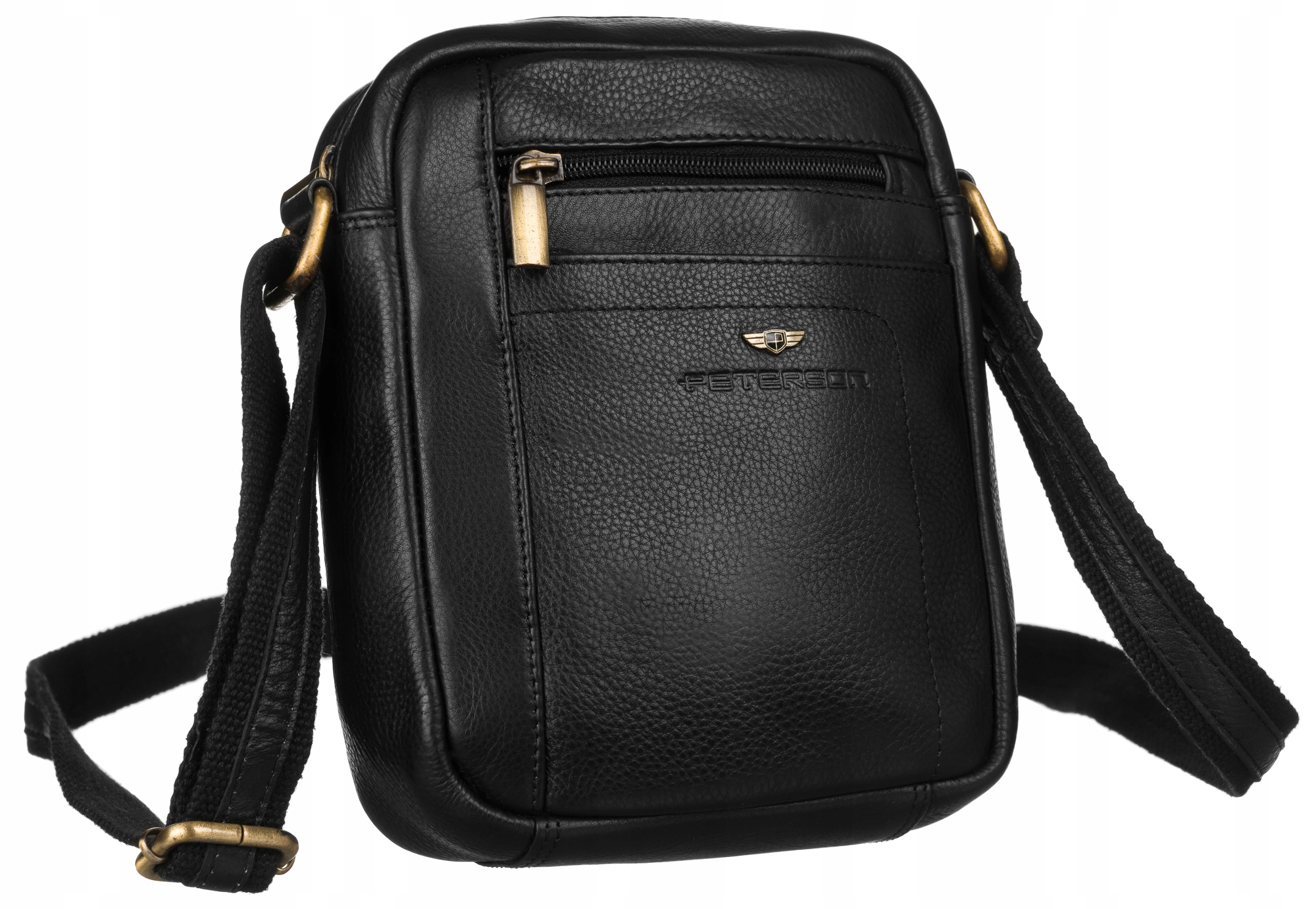 Pánská taška ledvinka malá přes rameno kožená Peterson s popruhem a kapsami