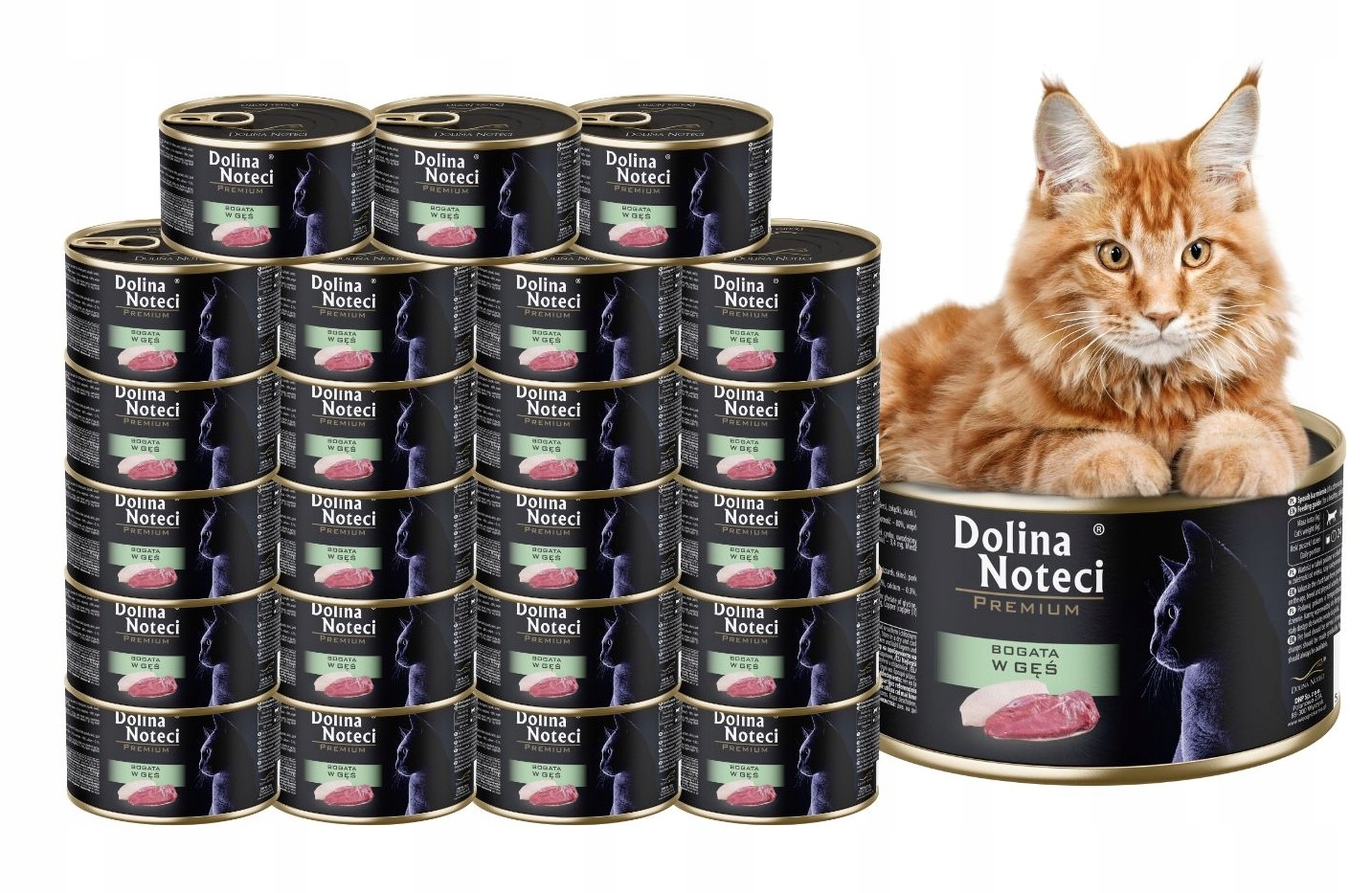 Levně Dolina Noteci Premium mokré krmivo pro kočky bohaté na husu 24x185 g