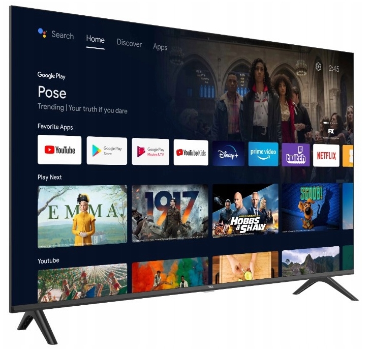 Telewizor LED TCL 40S5400 40" WiFi Smart ANDROID Full HD Czarny Kolor czarny