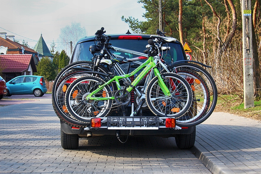 Amos Tytan Plus BAGAZNIK ROWEROWY NA HAK 4 ROWERY Product Length 97 cm