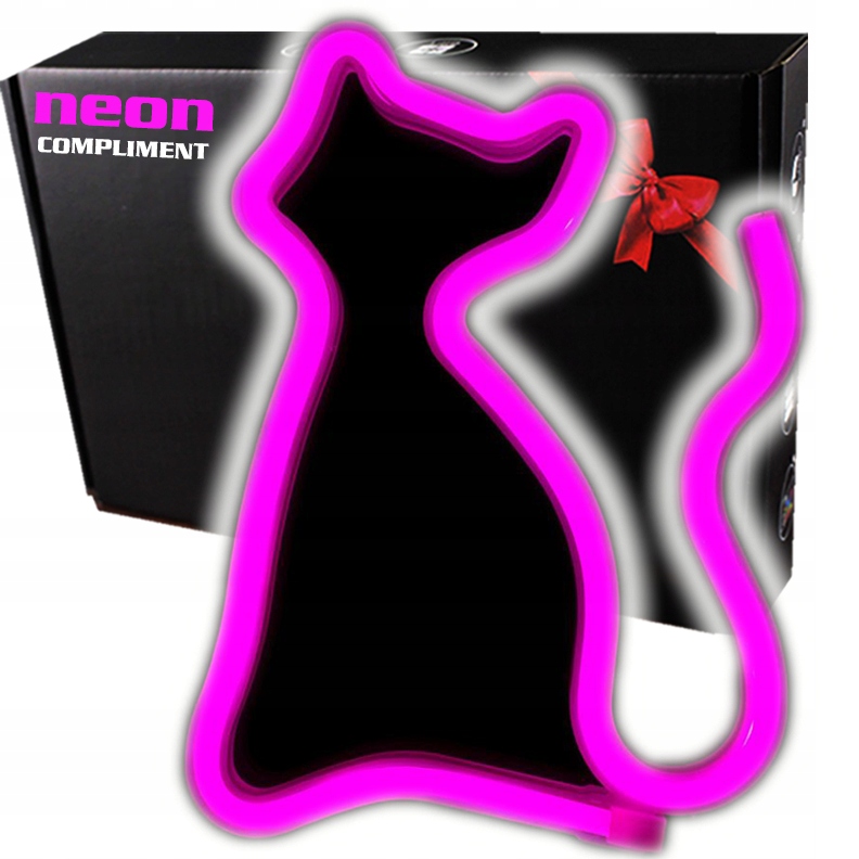 

Neon led na ścianę znak kot neonowy