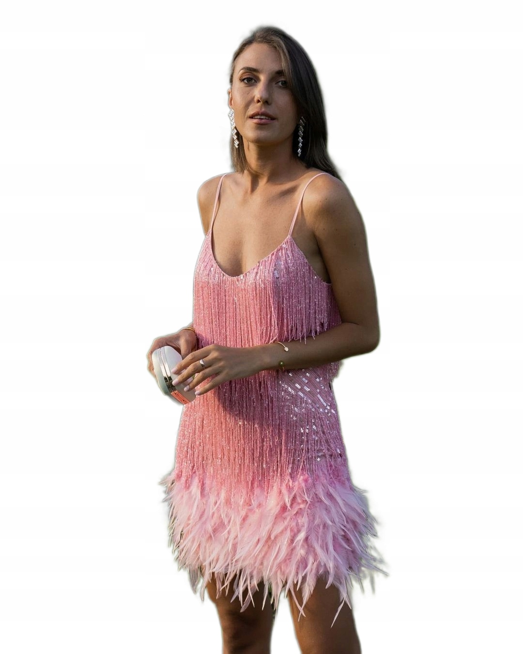 FLITROVANÉ MINI STRAPCE SPOLOČENSKÉ ŠATY RAMIENKA VEČER