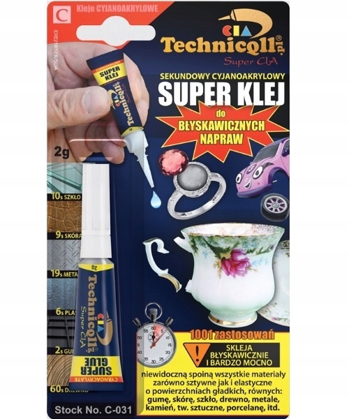 

Klej Sekundowy Cyjanoakrylowy Technicqll 2g
