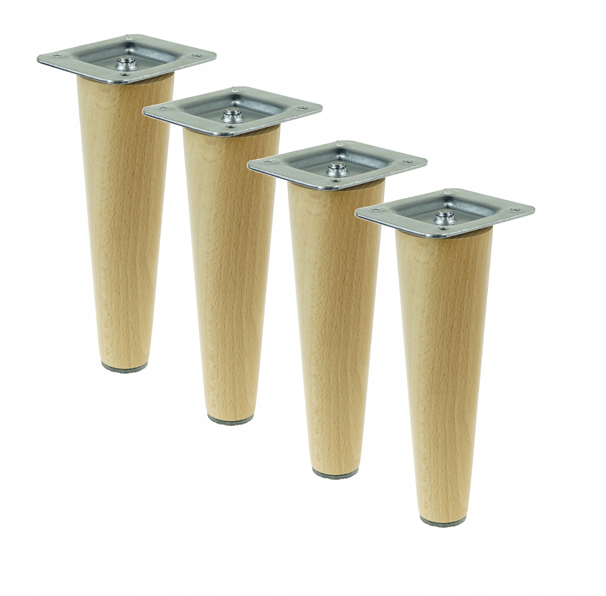 

4x Noga nóżka bukowa lakier prosta zestaw 15 cm