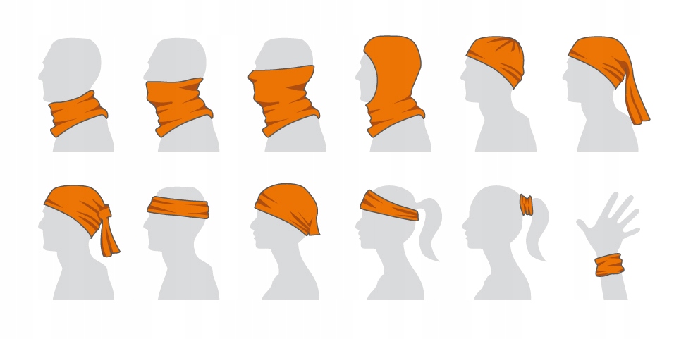 KOMIN CHUSTA BANDANA NA TWARZ OCHRONNA BRUBECK Kolekcja ACCESSORIES