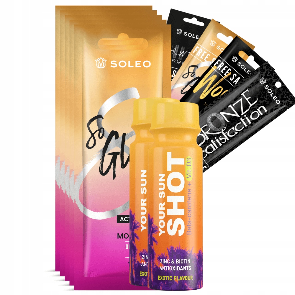 SOLEO SO GLAM 5x15ml PRZYSPIESZACZ OPALANIA +GRATISY