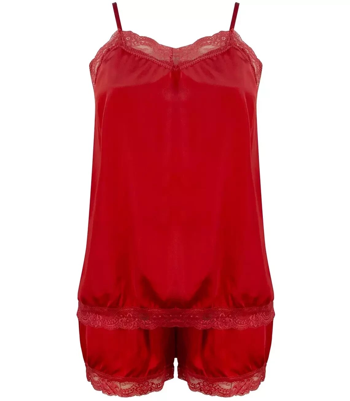 Komplet kraťasy s krajkou pyžamový top 3XL/4XL