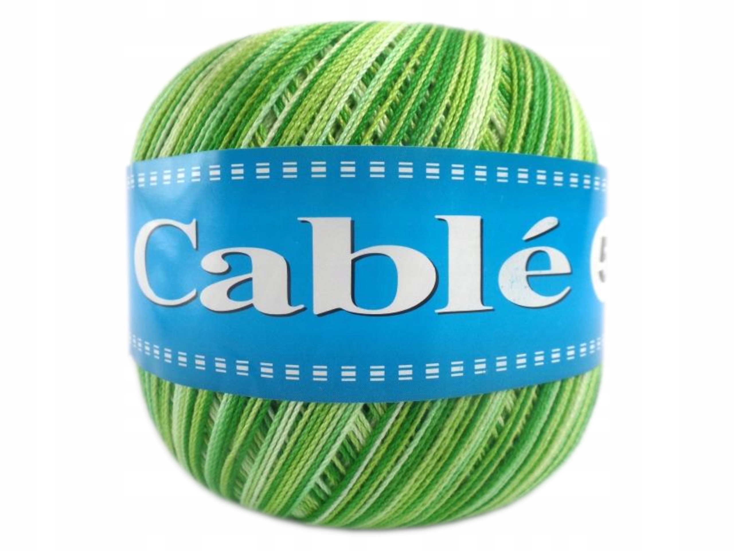 Kordonek Cable 5 Melanż 9203 Zielony