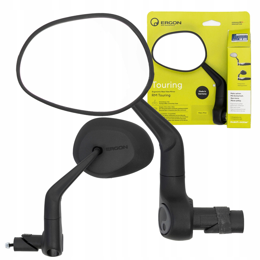 Zrcátko na kolo Ergon Rm Touring, E-bike, pro řídítka Levé