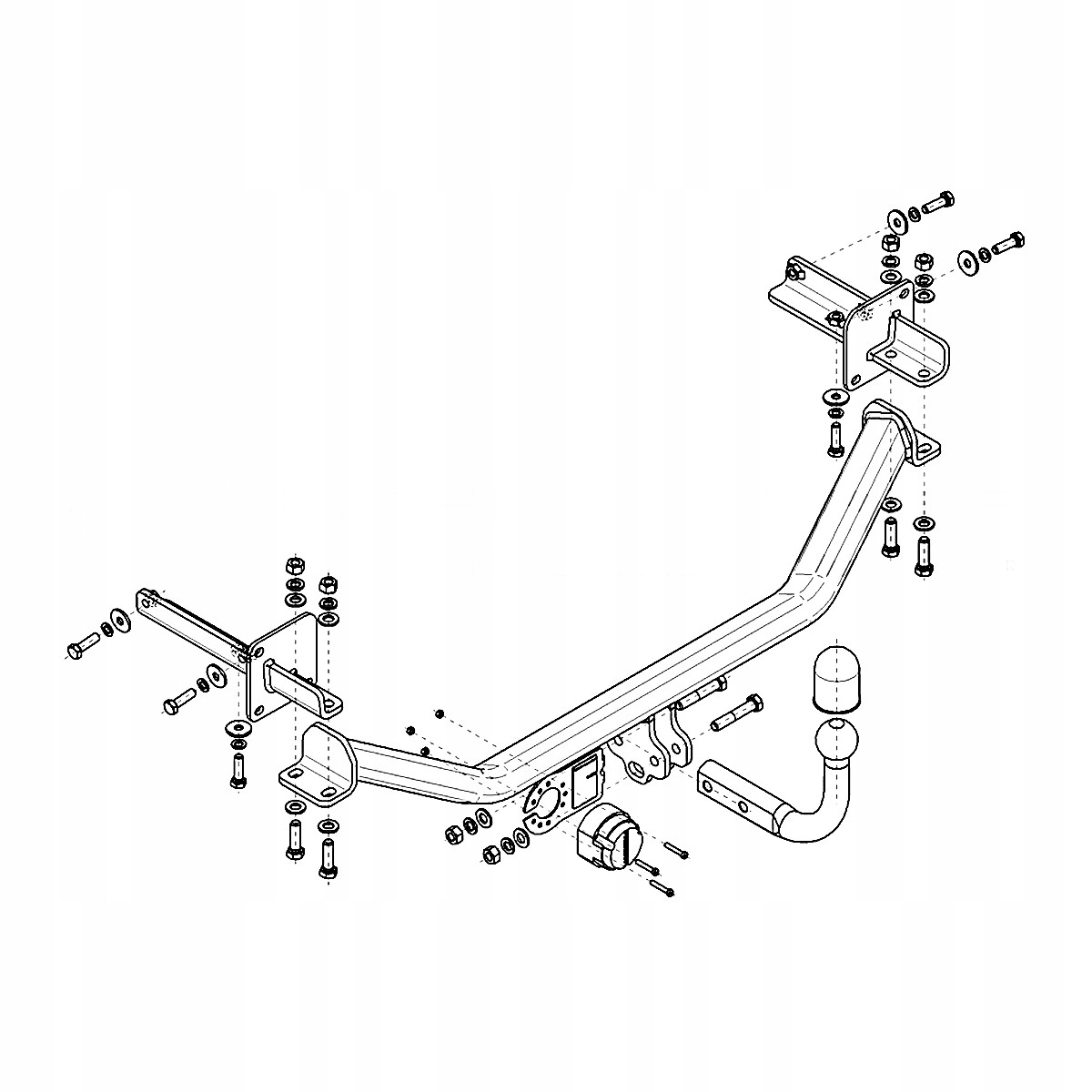 Hak holowniczy do Suzuki Baleno II 2 Hatchback 16-22 MODUŁ WIĄZKA 13 PIN Producent Steinhof