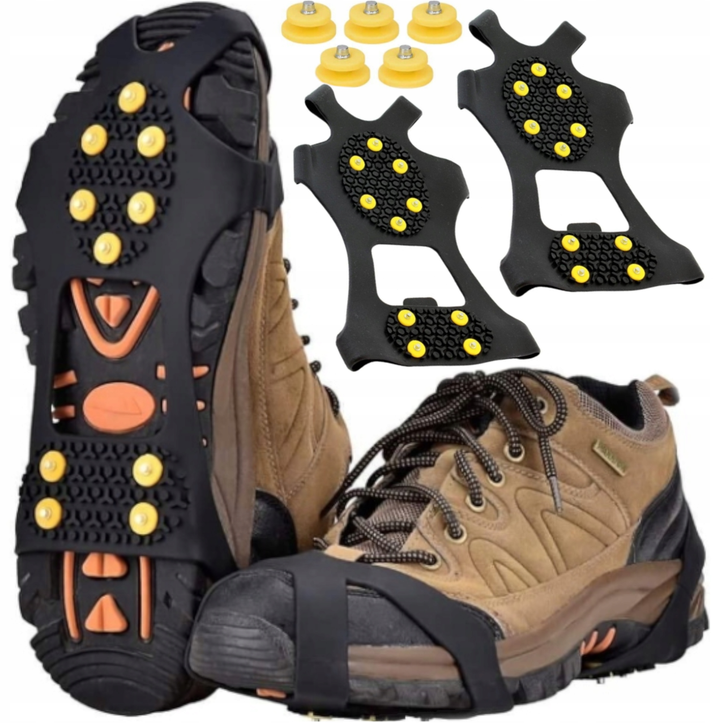 Raczki Na Buty Antypoślizgowe Gumowe Rozciągliwe Kolce Na Buty 39-45 Lód