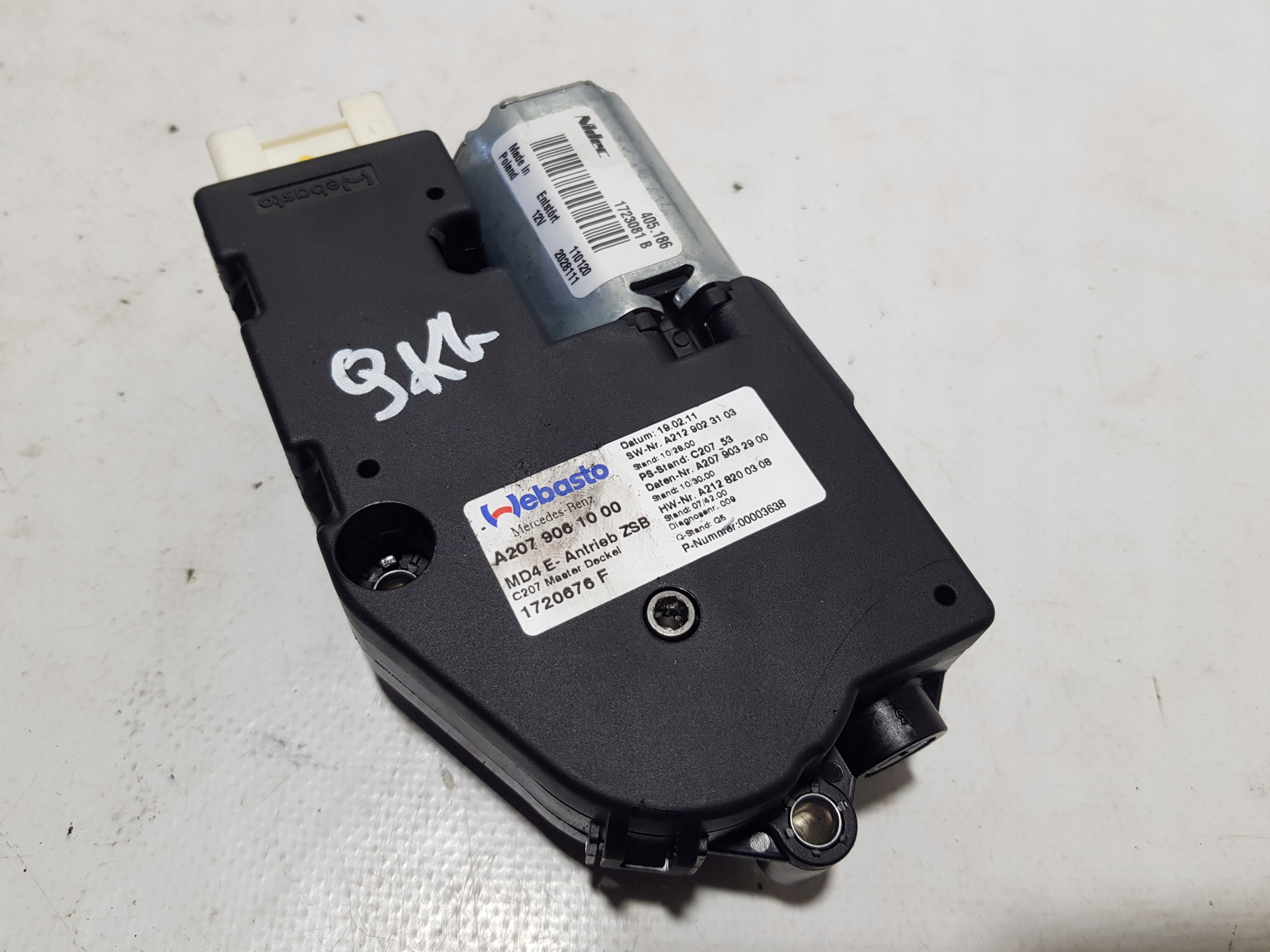 Motor Schiebedach MERCEDES W207 2079061000
