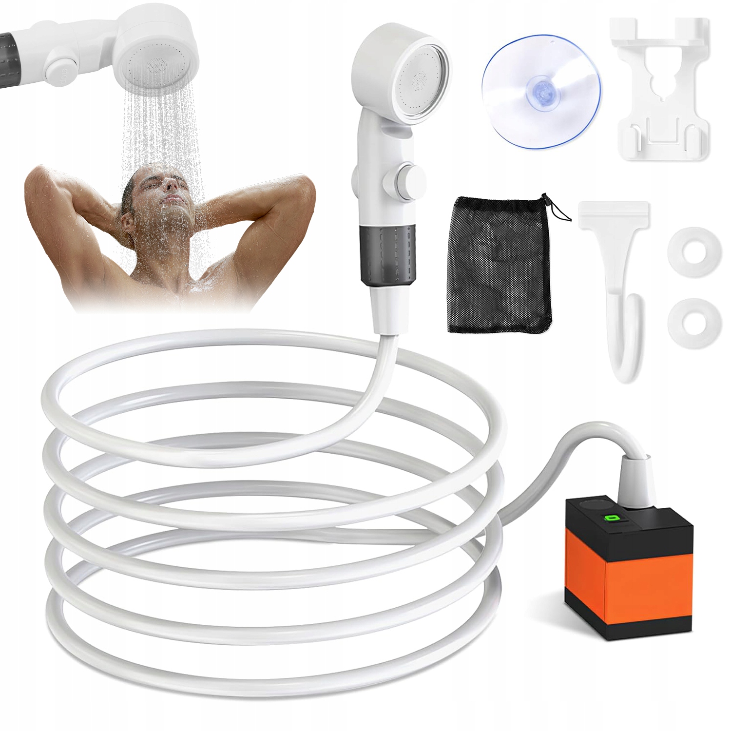 Přenosná Usb Sprcha S Hadicí 2 M Pro Kempování Při Mytí Auta