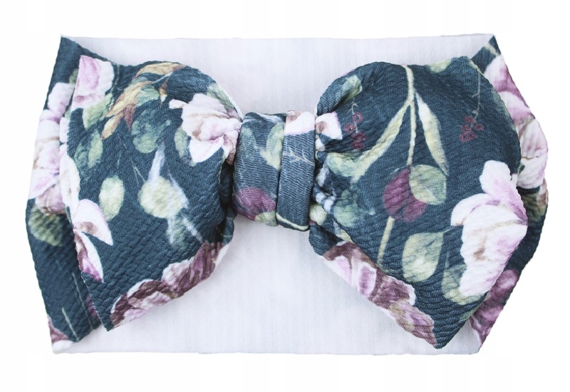 SZEROKA OPASKA DLA DZIEWCZYNKI 40-50CM KOKARDA