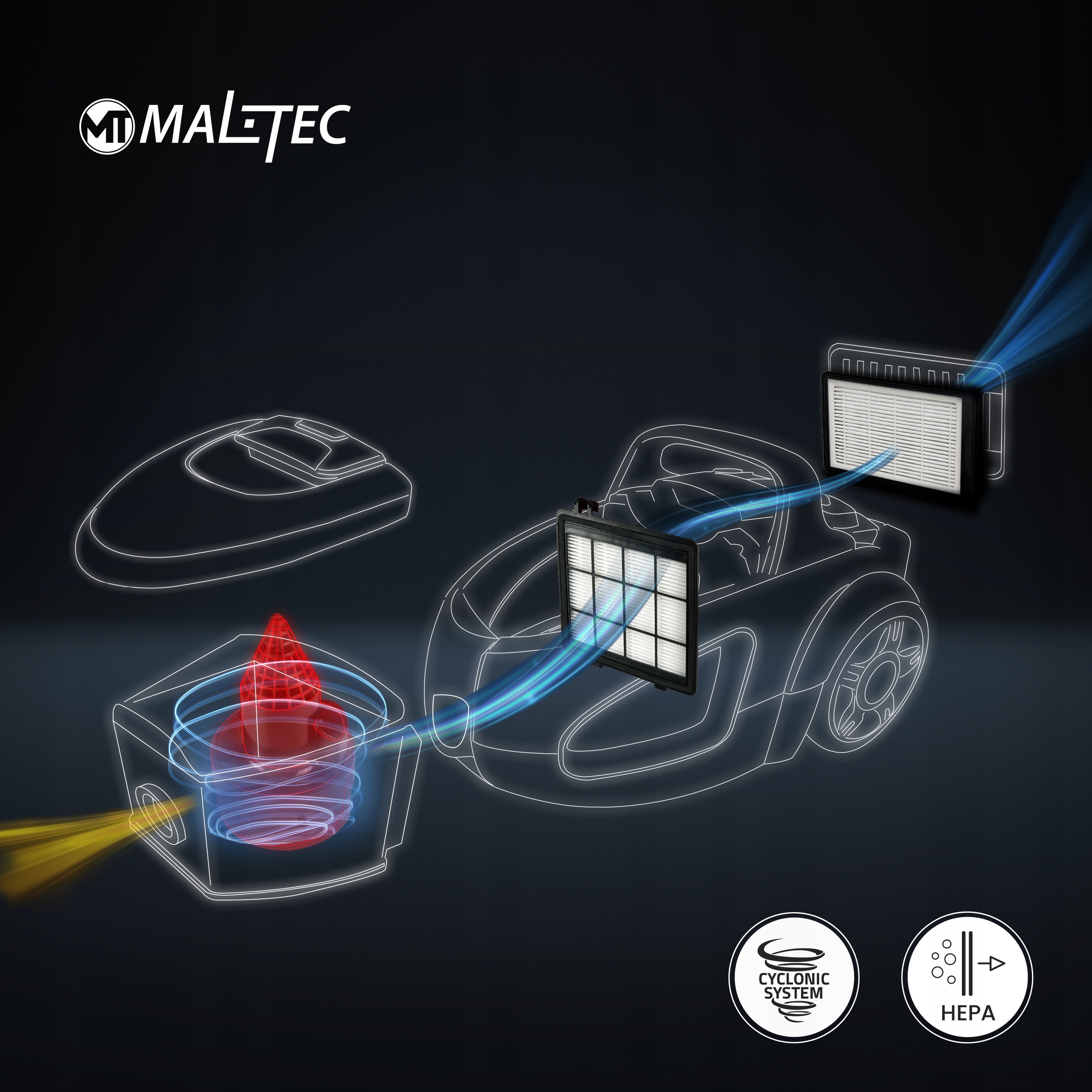 ODKURZACZ DOMOWY CYKLONOWY BEZWORKOWY DUŻA MOC 4200W TURBOSZCZOTKA HEPA Moc 800 W
