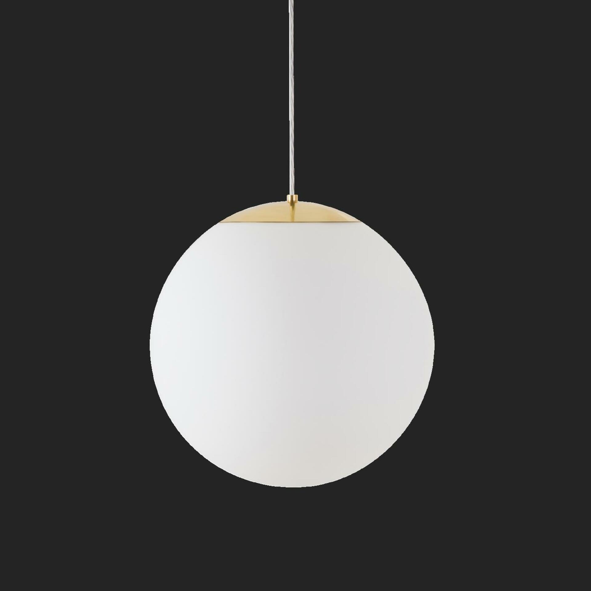 Osmont 62715 Adria S3 Hp závesné sklenené svietidlo mosadz leštená biela IP4