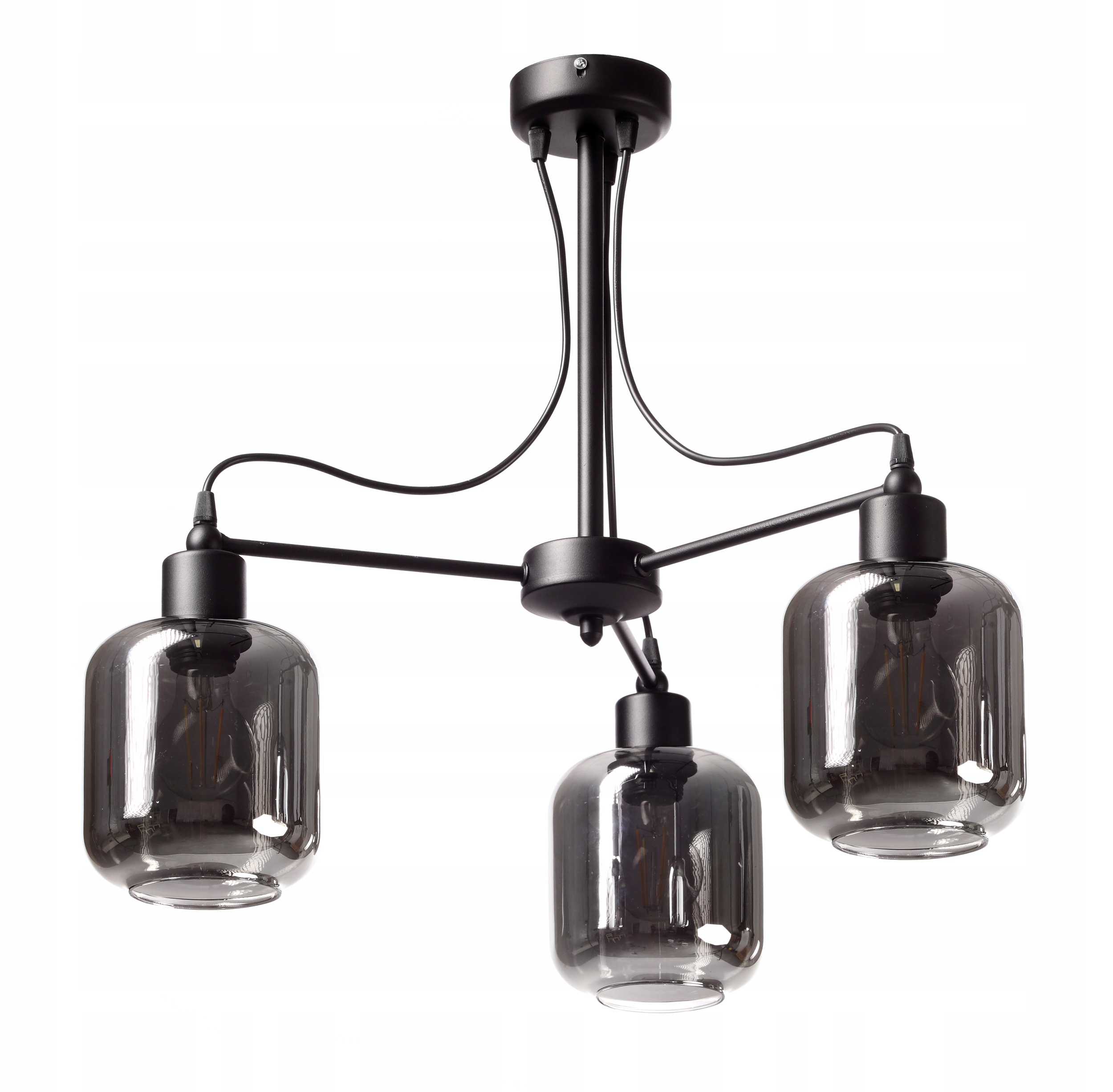 Závěsné skleněné Led svítidlo E27 Edison Lucky 3-plamenné