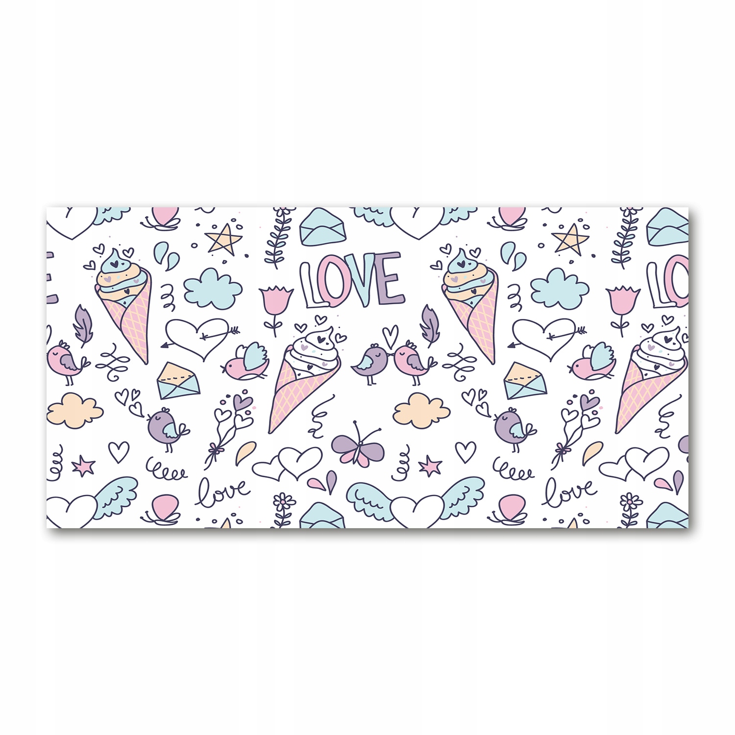 

Foto obraz szkło akryl Romantyczny wzór 120X60 cm